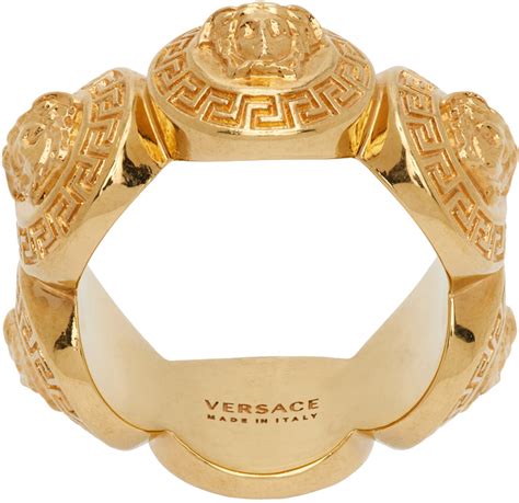 versace gunmetal medusa ring|Versace Medusa ring for sale.